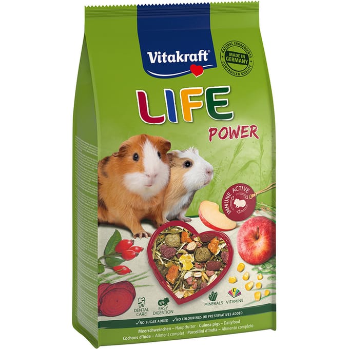 Voordeelpakket: 5x 600g Vitakraft Life Power volledig caviavoer