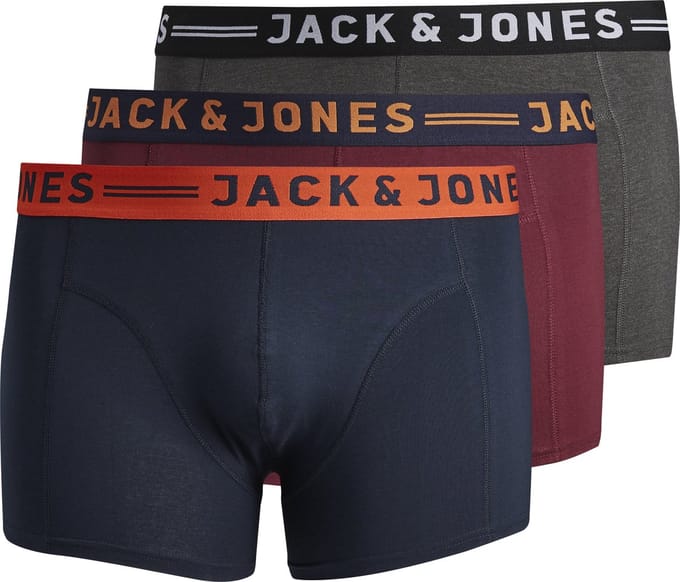 JACK&JONES JACLICHFIELD TRUNKS NOOS 3 PACK PLS Heren Onderbroek - Maat XXL