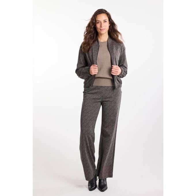 DIDI Dames Bomber Luna Taupe Press jacquard maat 48
