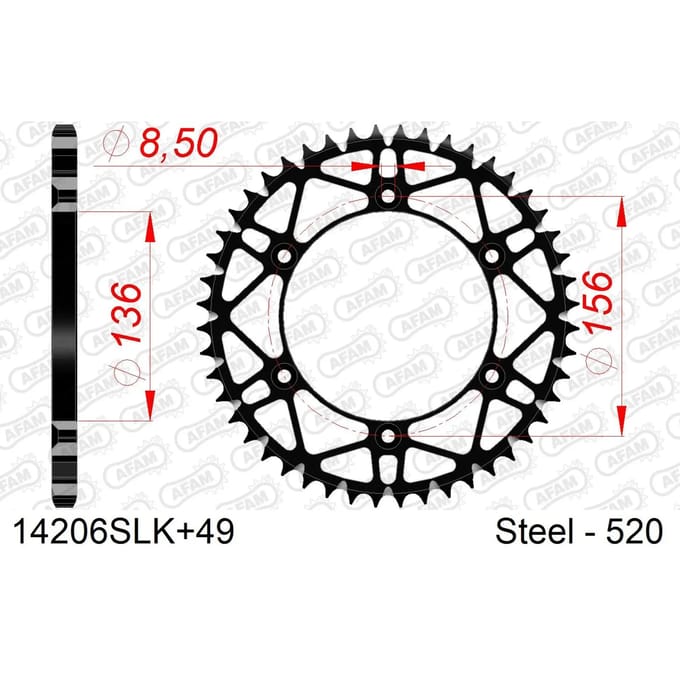 Tandwiel Afam 520 49 dents