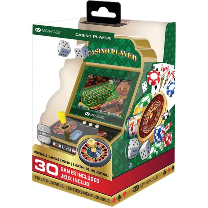 My Arcade Casino Player Casino Draagbare Retro-spelconsole Groen Europe PAL / EU Plug 220V