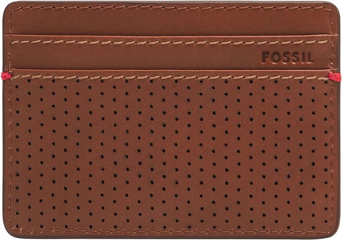 FOSSIL Kaarthouder Rennsport Card Case Medium Brown Bruine