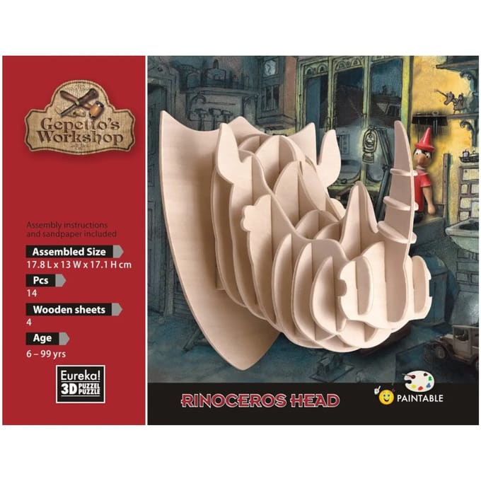3D houten puzzel Gepetto's Workshop Rhinocéros