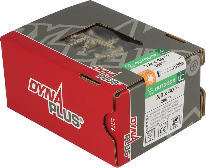 Dynaplus vlonderschroef AR brons PK TX-25 5.0x40/24