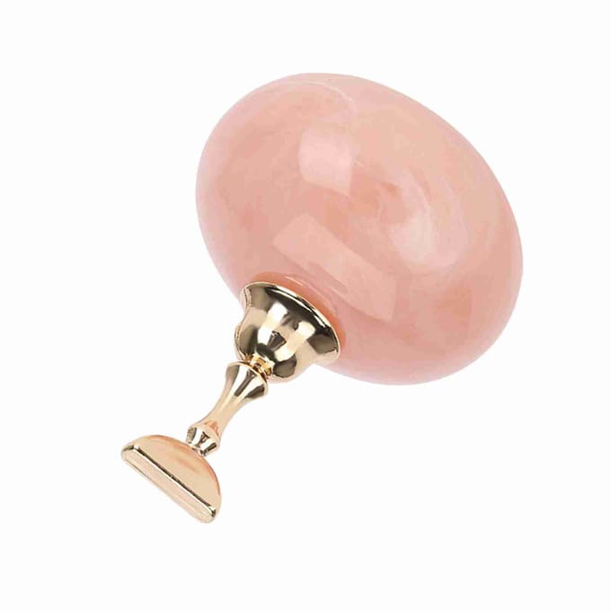 Manicure Display Oefenstandaard Plank Nail Art Tip Houders Magnetische Gouden Basis Roze beige