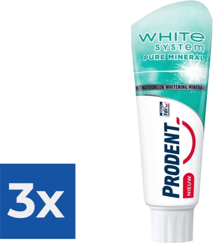 Prodent Tandpasta  White System Pure Mineral - Voordeelverpakking 3 stuks