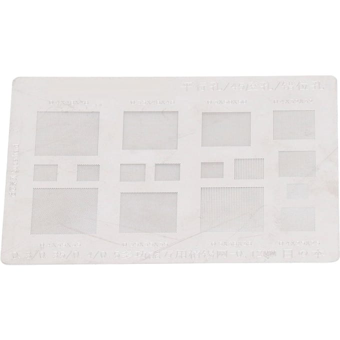 Universeel BGA Reballing Stencil Multifunctioneel Tin Mesh Soldeersjabloon voor Telefoon BGA IC Chips white