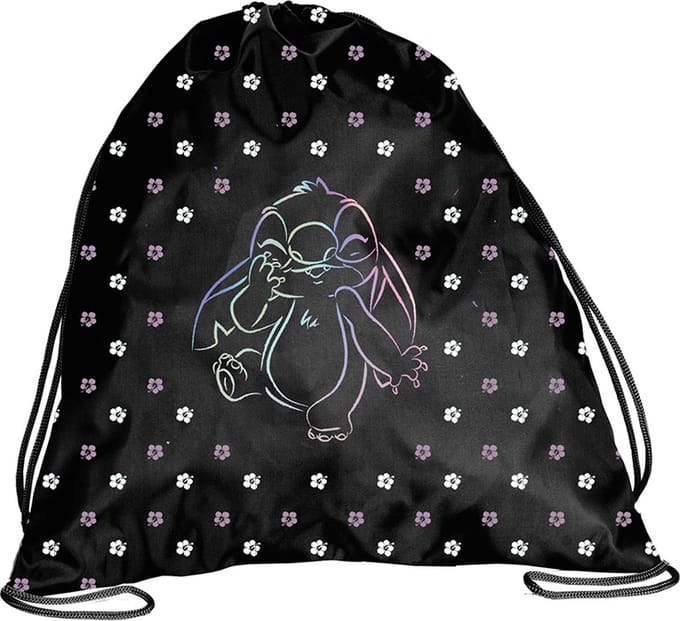 Disney Lilo & Stitch Gymtas, Flowers - 45 x 34 cm - Polyester