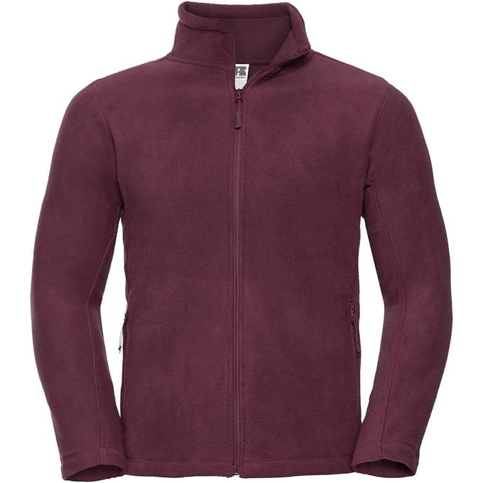Russell Heren Full Zip Outdoor Fleece Jacket (Bourgondië)