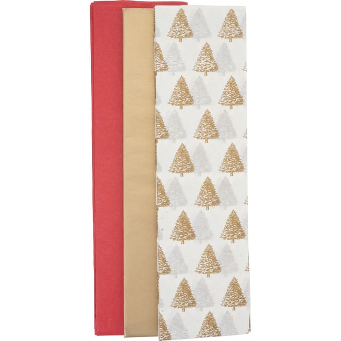 Zijdepapier-assortiment "Kerstmis", 6 vellen