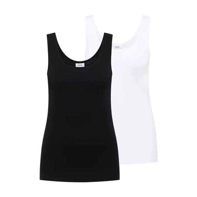 Basic top met ronde hals in een 2-pack