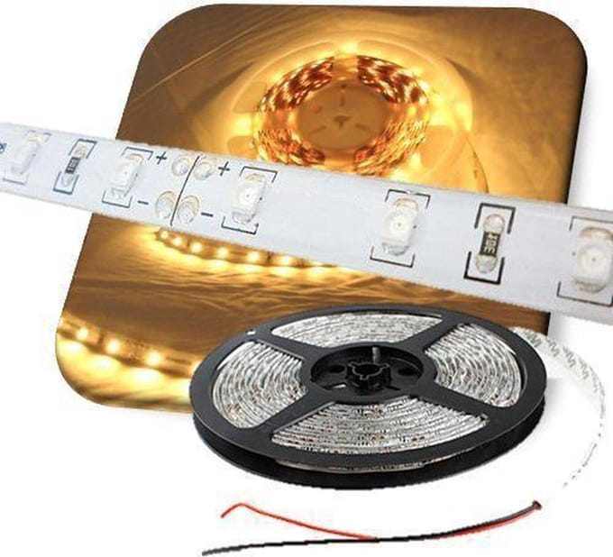 LEDstrip WARM WIT 5-meter 30 leds/meter waterproof LED strip