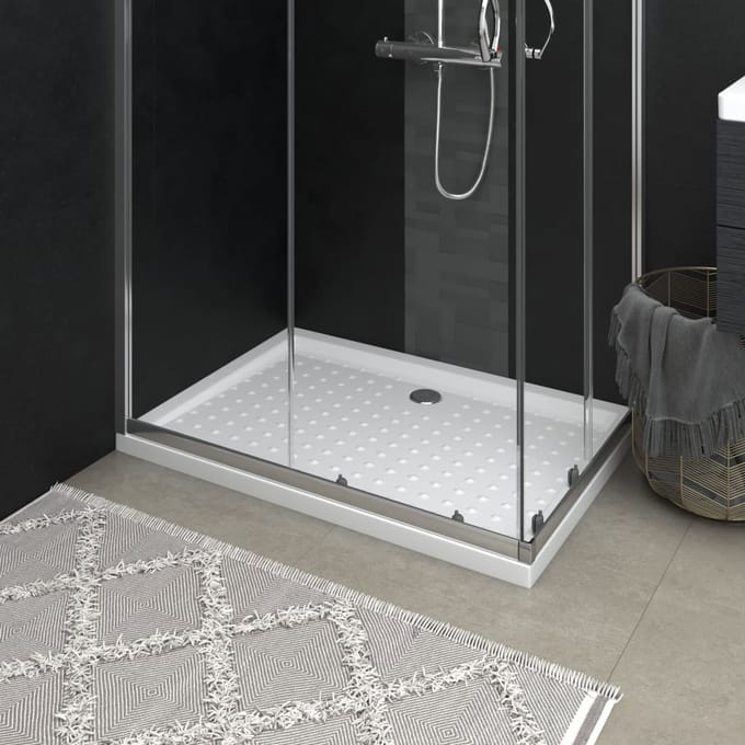 Vidaxl Receveur de Douche Avec Reliefs, Blanc, 70X100X4 Cm, ABS