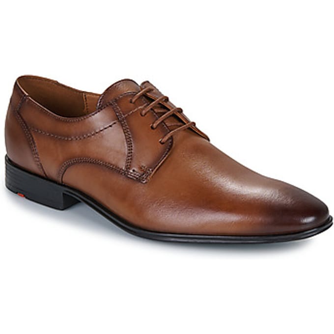 Leren derbyschoenen met siernaden, model 'CORE'