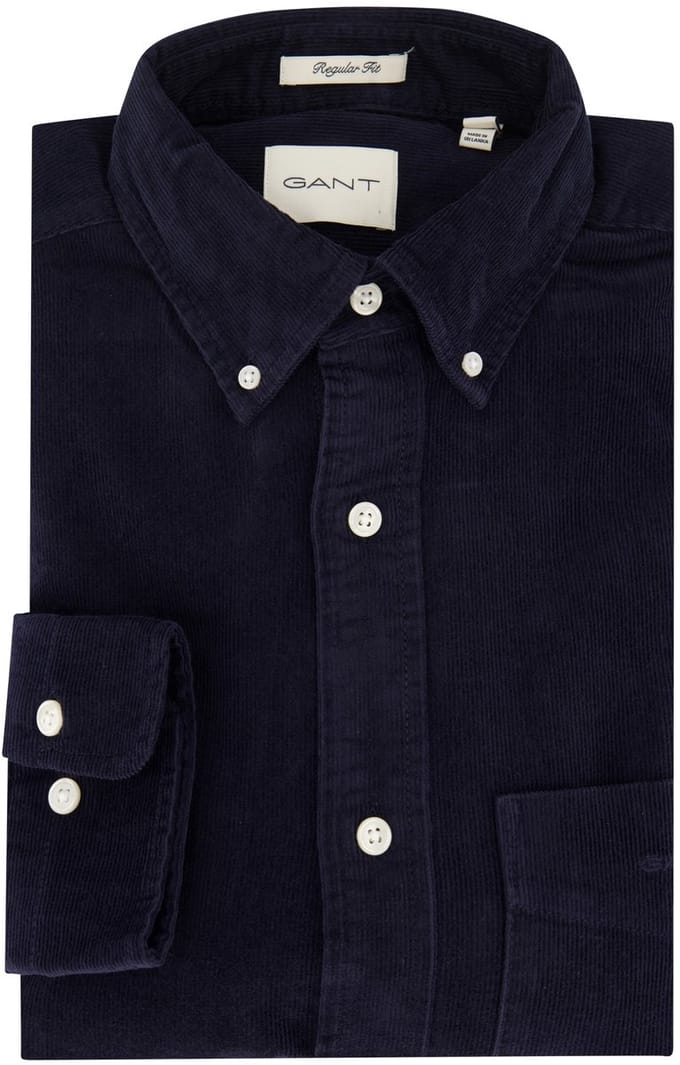 casual overhemd Gant Regular Fit donkerblauw