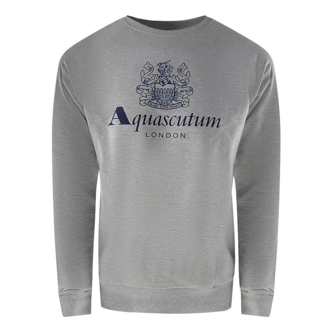 Aquascutum Mannen London Logo Crew Neck Trainingsoutfit Set (Grijs)