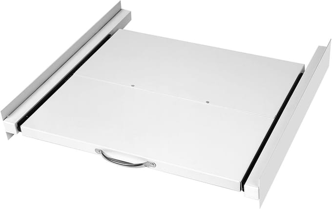 Wasmachine Droger Frame - Tussenbouwset Apparaten - Ruimte Besparen - Met Uittrekplaat - 60 x 54 cm - Wit