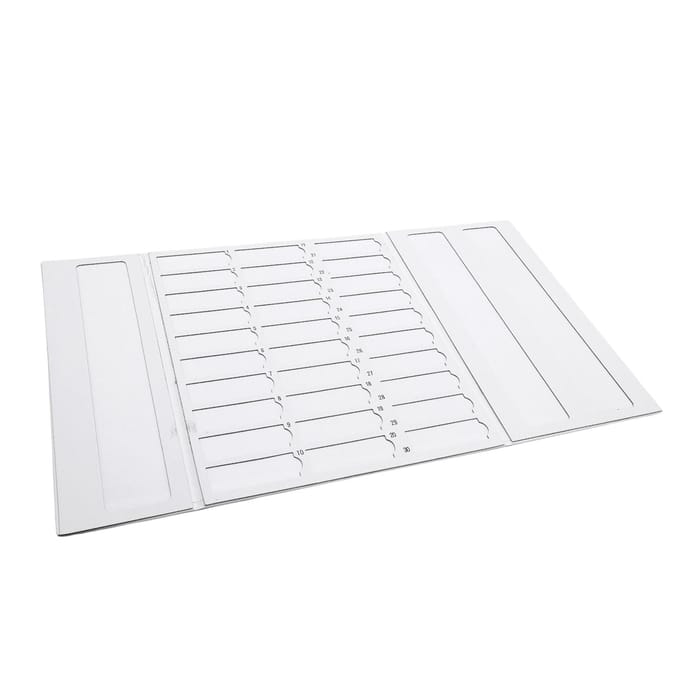 Plateau à lames de microscope Pliable en carton Microscope Capacité 30 lames Plaque de rangement pour laboratoire white