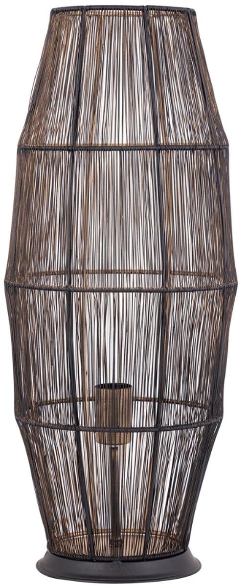 PTMD Meilo Lantaarn - 24 x 24 x 60 cm - Ijzer - Zwart