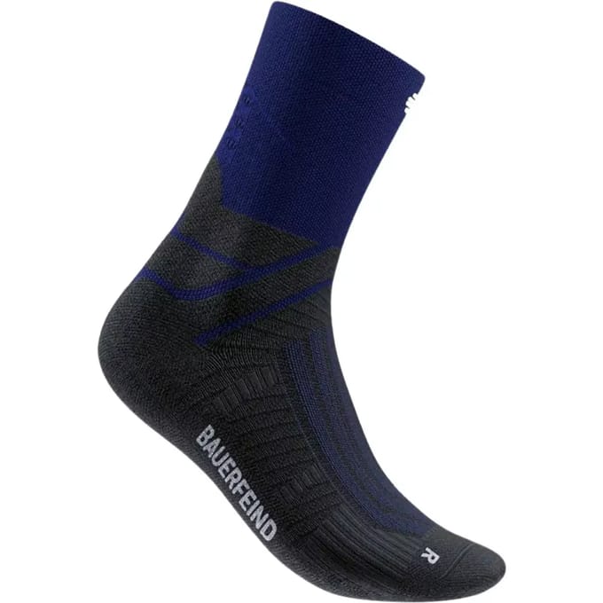 Bauerfeind Run Performance Mid Cut  Hardloopsokken Heren-donkerblauw
