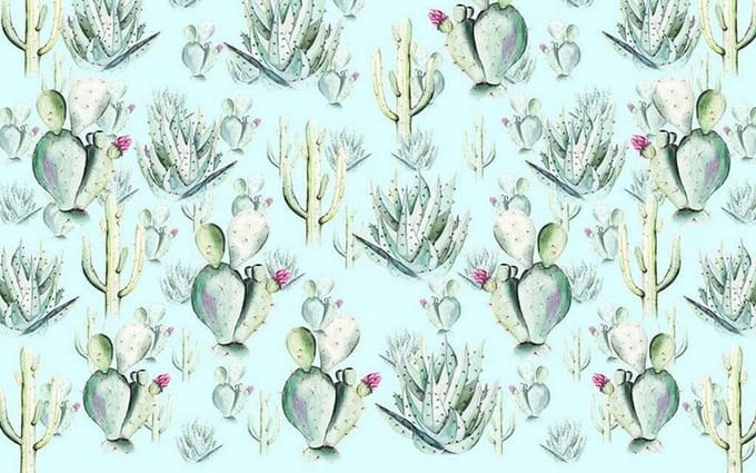 Fotobehang - Cactus Blue 400x250cm - Vliesbehang