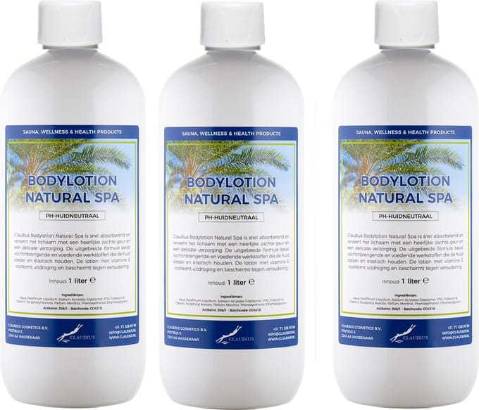 Bodylotion Natural Spa 1 Liter - set van 3 stuks