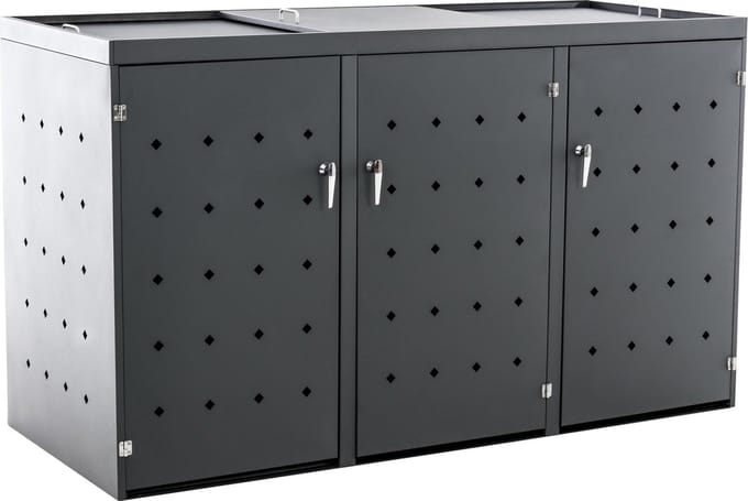 CLP Nelli - Afvalcontainerberging antraciet 198x80x116 cm
