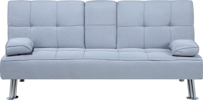 ROXEN - Slaapbank 3-zits - Lichtgrijs - Polyester