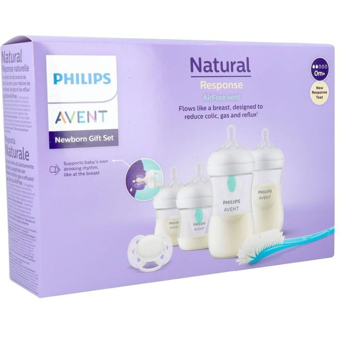 Philips Avent Natural Response Fles - Startersset voor pasgeboren baby's - Plastic - Anti-Koliek Speen - SCD657/11