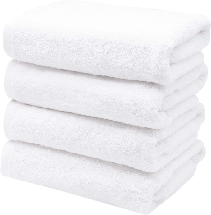 4 x Hotel Handdoek XL Wit - 100x50CM - Wit