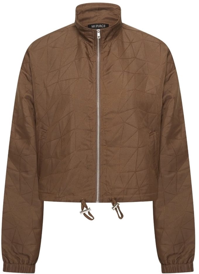 MI PIACE - Travel Jacket Woven Pattern MP2020038 Brown - Maat : L