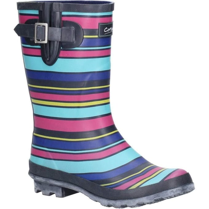 Cotswold Vrouwen/dames Paxford Elasticated Mid Calf Wellington Boot (Veelkleurig/Stripe)