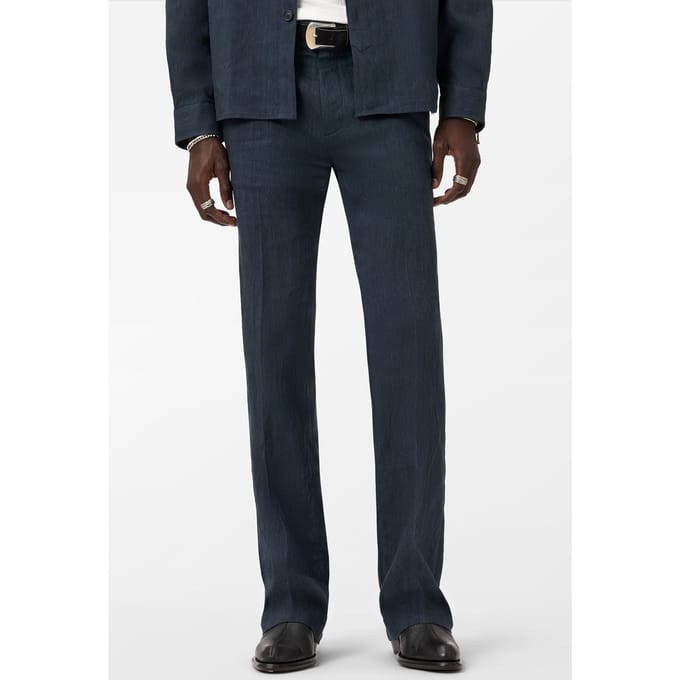 John Varvatos Bleecker Pants - Bootcut Pants With Slig Navy Größe: 52 | Maßgeschneiderte Hosen Outlet | Herren | Blau