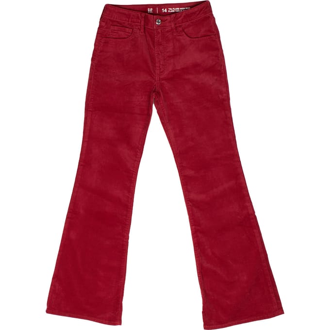 Fluwelen flare jeans 816732 meisje