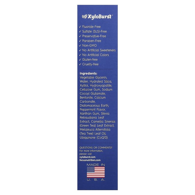Xyloburst, Xylitol Toothpaste, Cool Mint, 4 oz (113 g) white
