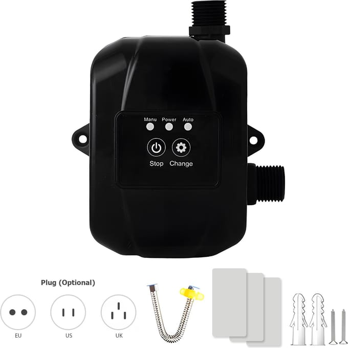 Waterdrukversterkerpomp voor thuis 24V Automatische douche Waterdrukversterker Stil water US Plug