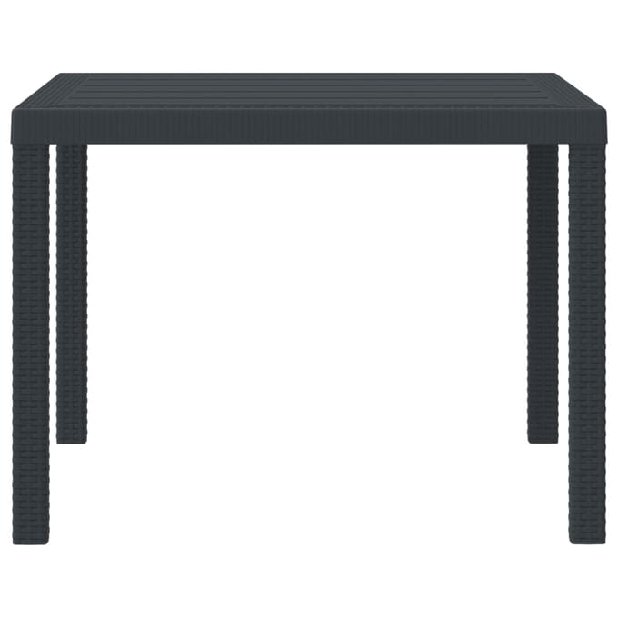 vidaXL Tuinstafel Antraciet 100 x 100 x 73 cm poly rattan