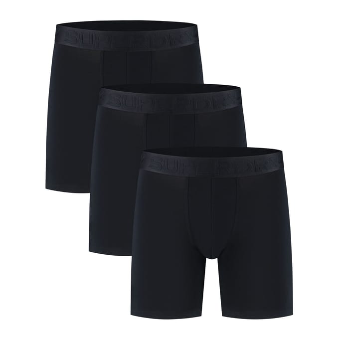 Superdry BOXER TRIPLE PACK Heren Onderbroek - Raven Black Marl