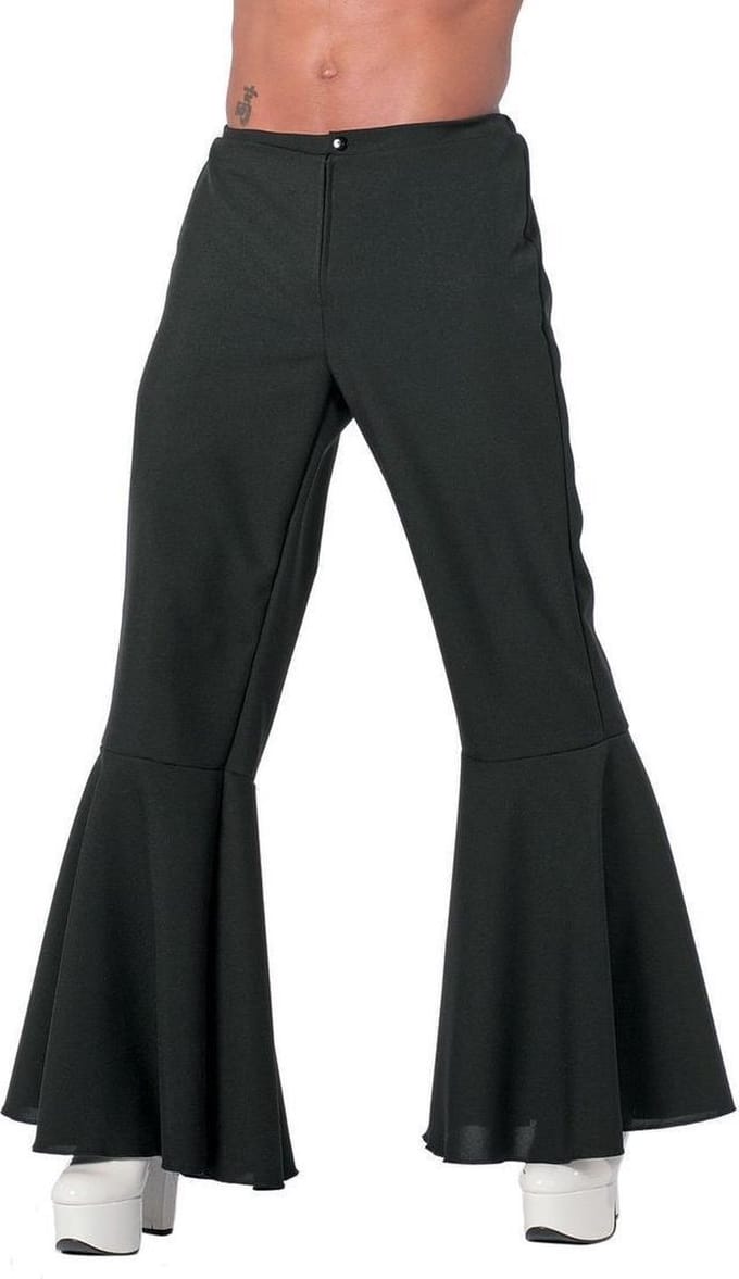 Hippie broek zwart bi-stretch man - Maat 54