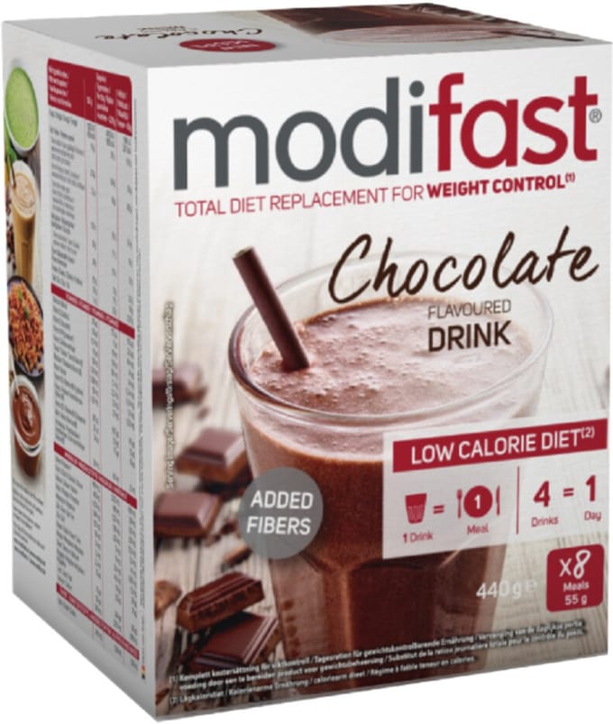Modifast Weight Control Milkshake Chocolade - 2 x 8 x 55 gr - Voordeelverpakking