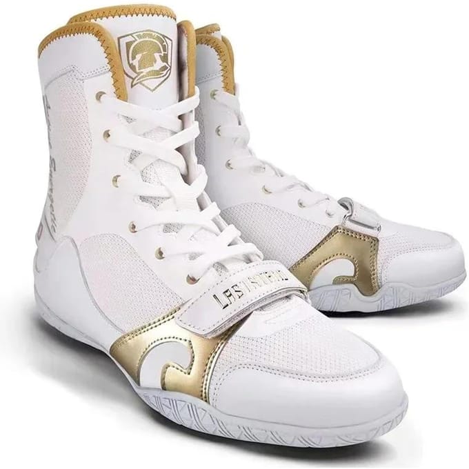 Nieuwe Boksschoenen Heren Lichtgewicht Worstelschoenen Luxe Boksschoenen Gym Sneakers 39 white