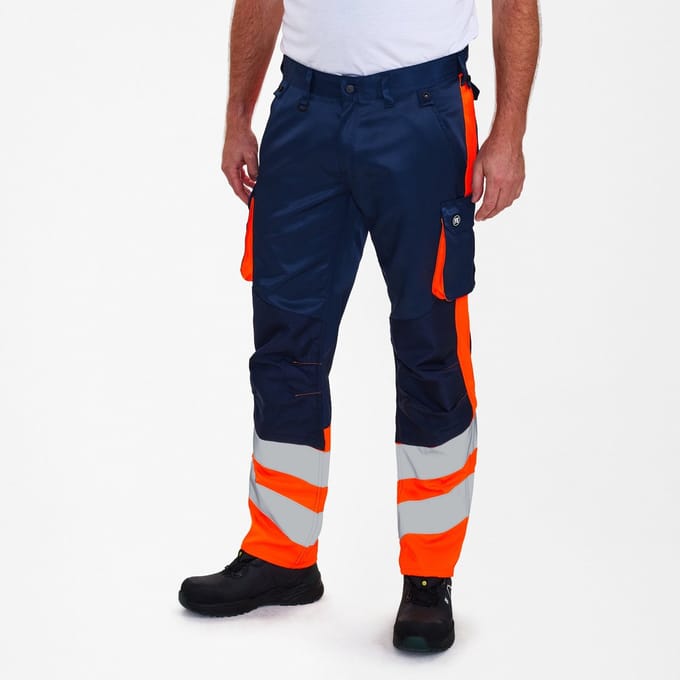Engel Safety Light werkbroek 2547-319 - Blue Ink / Hi-vis Orange - 94
