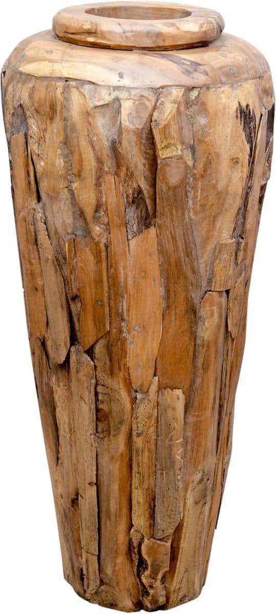 vidaXL - Decoratievaas - 40x80 - cm - massief - teakhout