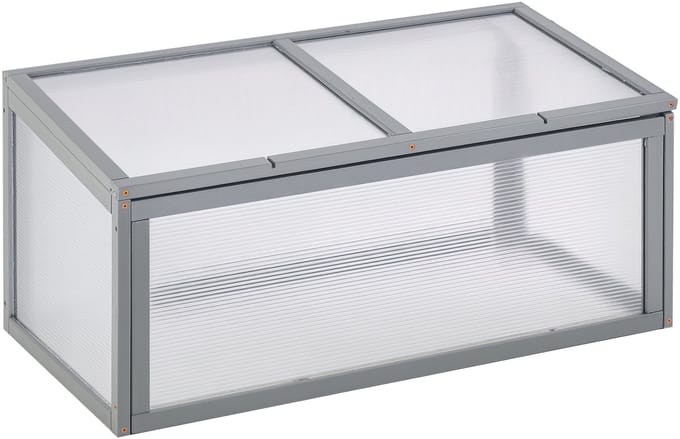 Outsunny koud frame - met houten frame - 90L x 46B x 40H cm - grijs