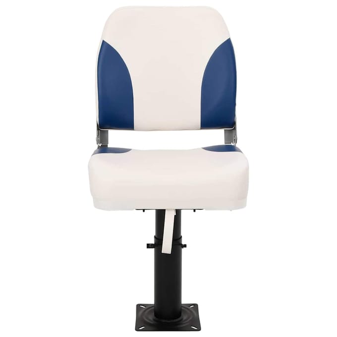 vidaXL - Bootstoel - 2 - set - inklapbaar - 41x36x48 - cm - blauw - en - wit
