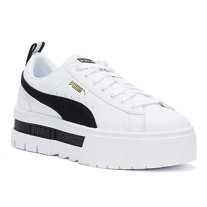 Puma Mayze Lth Wn Lage sneakers - Leren Sneaker - Dames - Wit