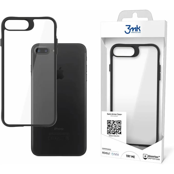 3mk Satin Armor Case+ case for iPhone 7 / 8 / SE 2020 / SE 2022 - transparent