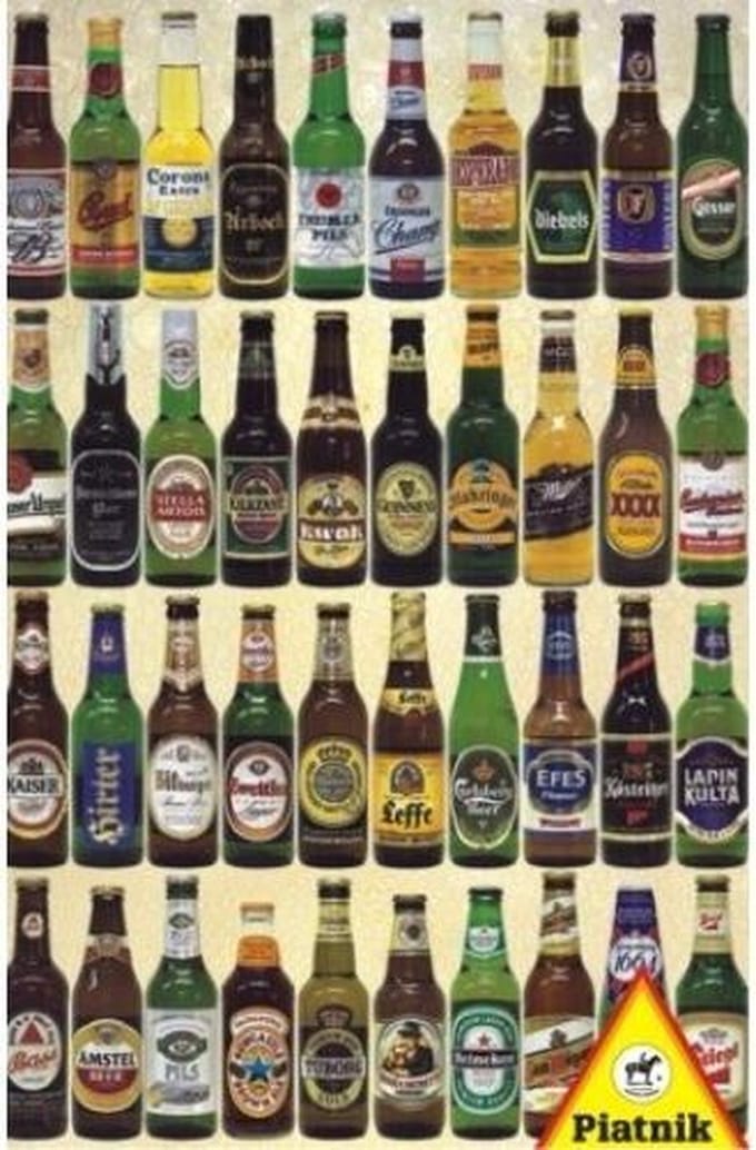 Piatnik Jigsaw Puzzle - 1000 Pieces - Beers - 1,000 pieces.