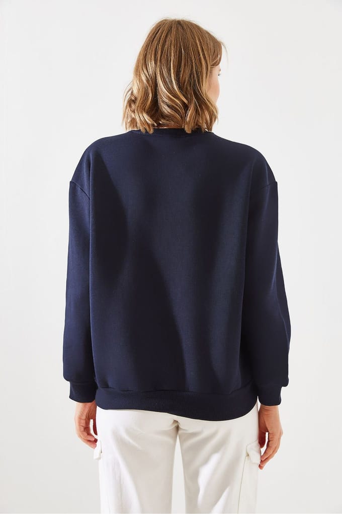 Geprinte Katoenen Crew Neck Sweatshirt