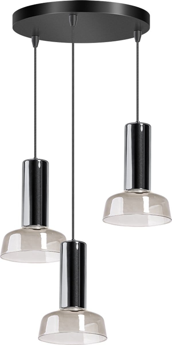 ETH Beal Hanglamp 3x GU10 Smoke - Zwart